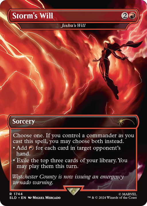 Storm's Will - Jeska's Will (SLD-1744) [Secret Lair Drop] (Borderless) Foil MTG Single Wizards of the Coast