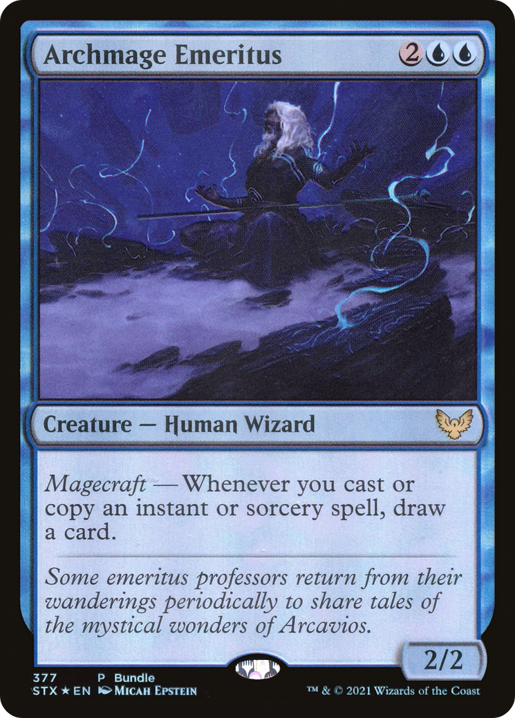 Archmage Emeritus (STX Bundle) (UMP-377) [Strixhaven: School of Mages] Foil MTG Single Wizards of the Coast