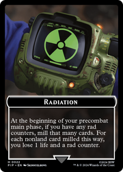 Radiation // Warrior Double-Sided Token [Tokens] Fallout Tokens MTG Single Magic: The Gathering