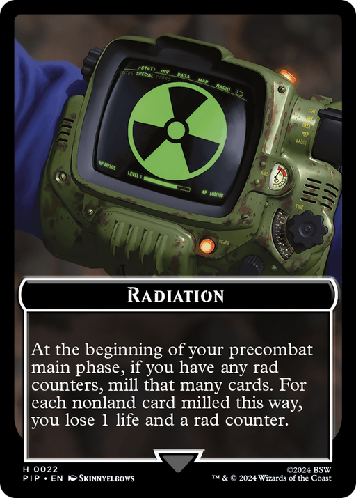Radiation // Warrior Double-Sided Token [Tokens] Fallout Tokens MTG Single Magic: The Gathering