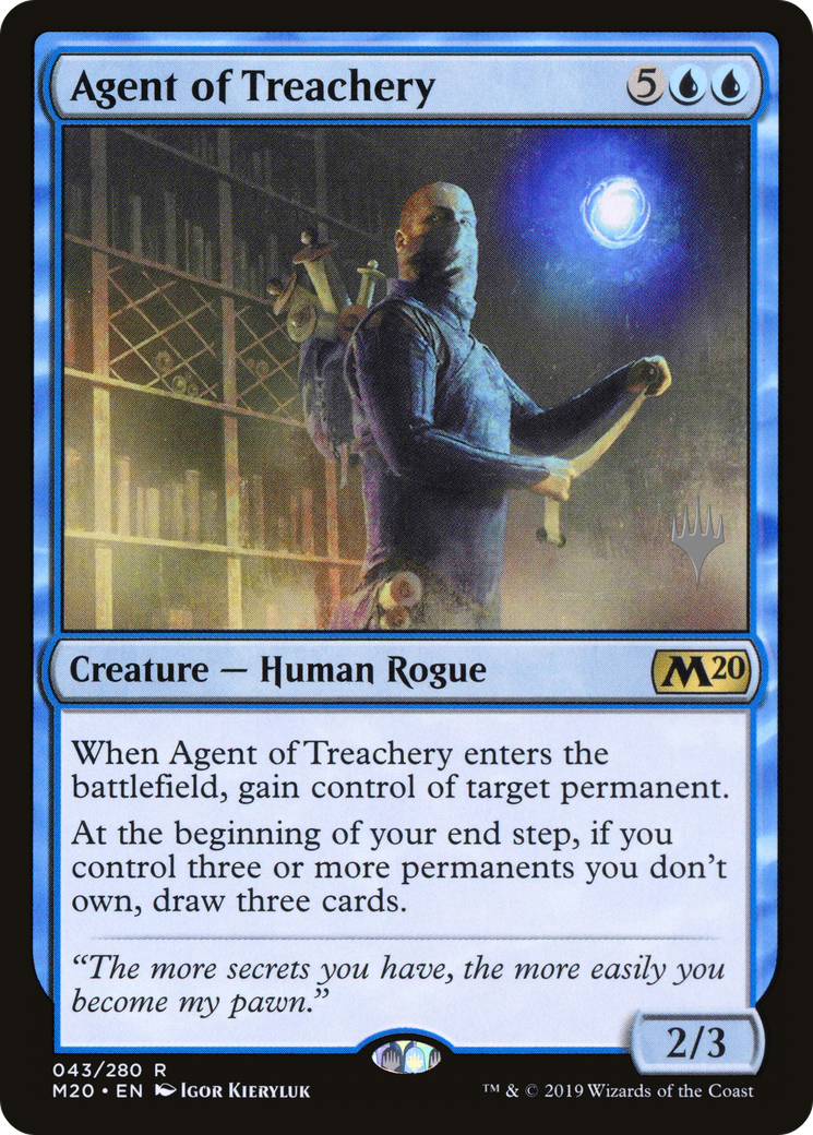 Agent of Treachery (PPM20-43P) [Core Set 2020 Promos] Foil MTG Single Wizards of the Coast