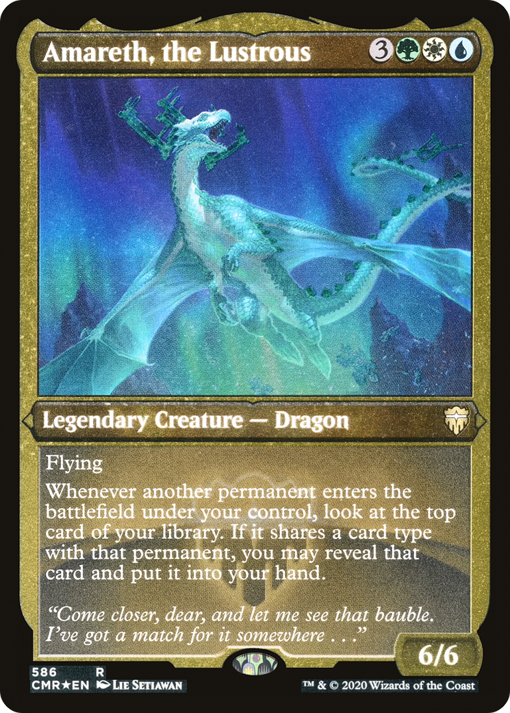 Amareth, the Lustrous (Foil Etched) (CMR-586) [Commander Legends] Foil MTG Single Wizards of the Coast