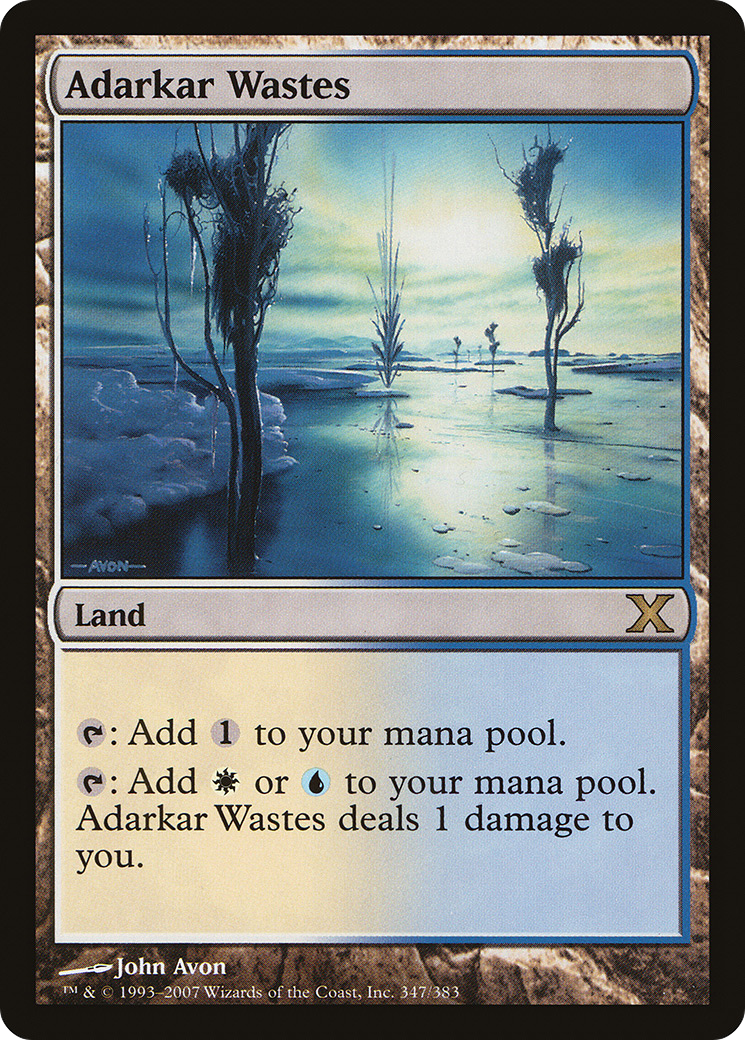 Adarkar Wastes (10E-347) [Tenth Edition] Foil MTG Single Wizards of the Coast