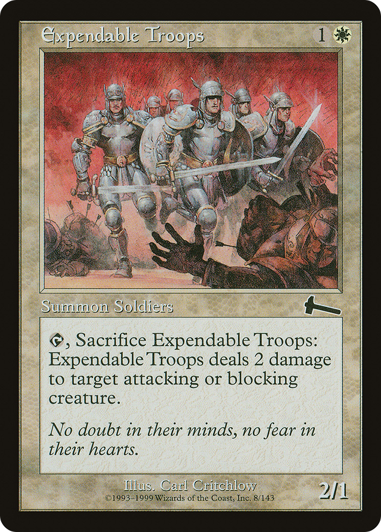 Expendable Troops (ULG-008) [Urza's Legacy] Foil MTG Single Wizards of the Coast