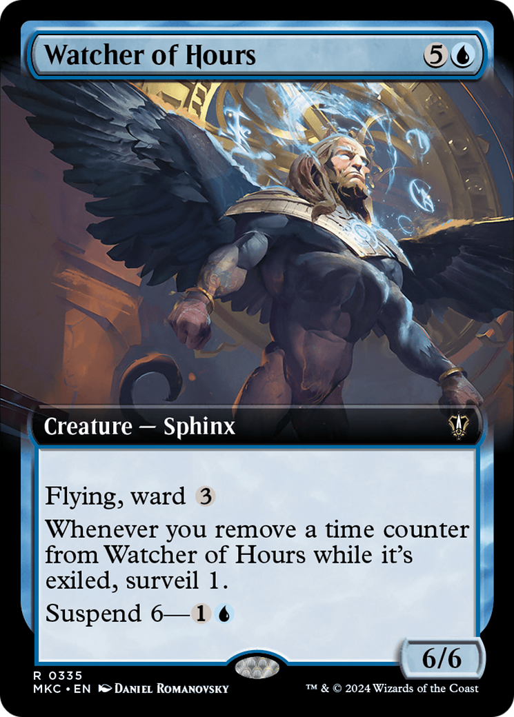 Watcher of Hours (MKC-335) [Murders at Karlov Manor Commander] (Extended Art) MTG Single Wizards of the Coast