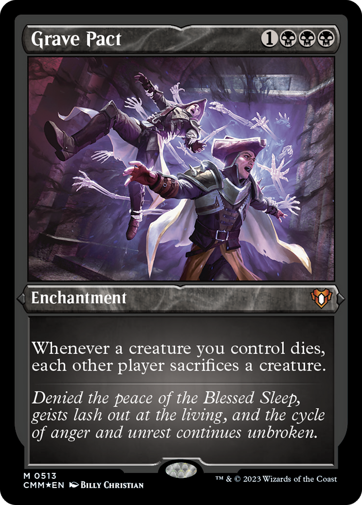 Grave Pact (CMM-513) [Commander Masters] Etched Foil MTG Single Wizards of the Coast