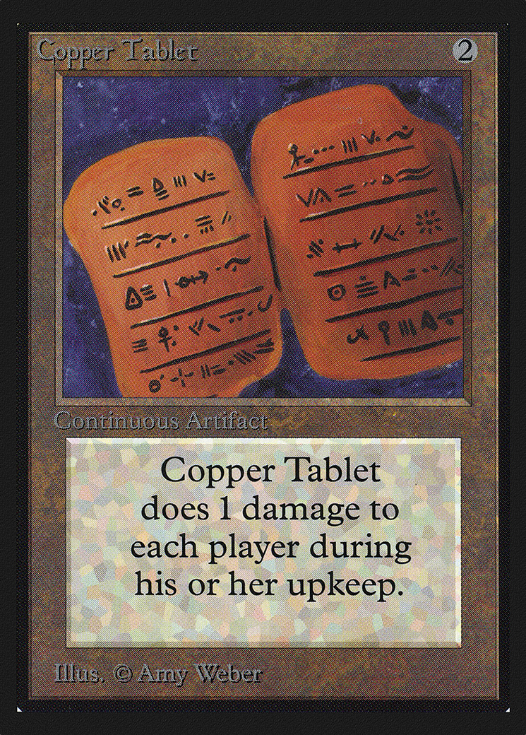 Copper Tablet (IE) (IED-) [Intl. Collectors' Edition] MTG Single Wizards of the Coast