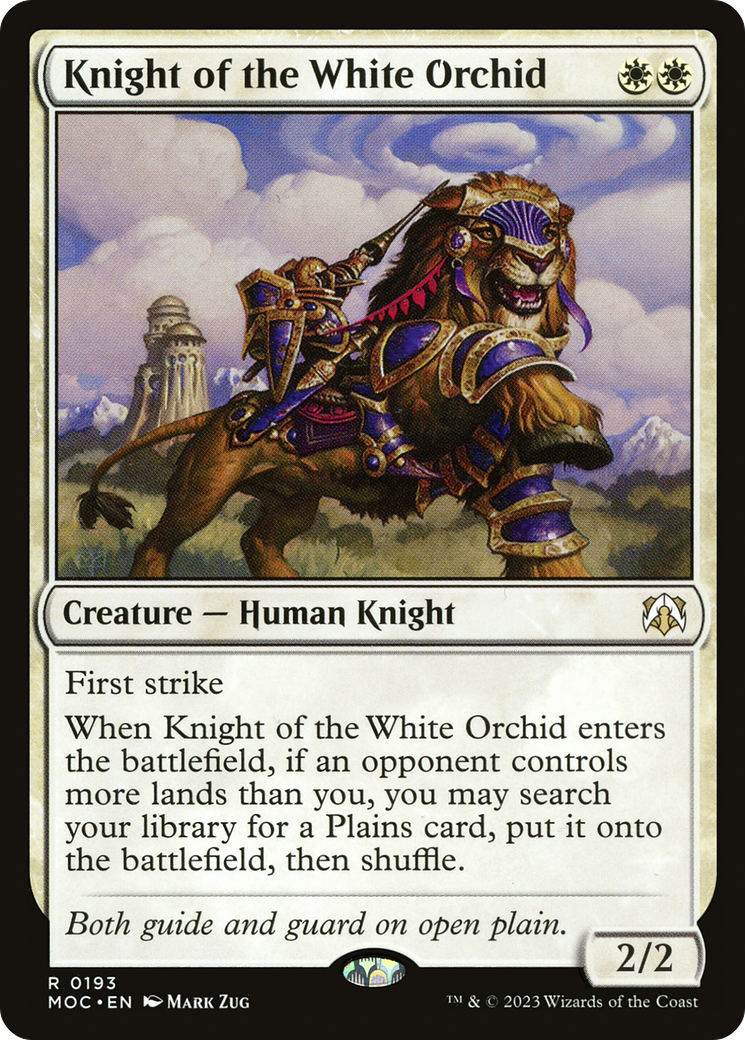 Knight of the White Orchid (MOC-193) [March of the Machine Commander] MTG Single Wizards of the Coast