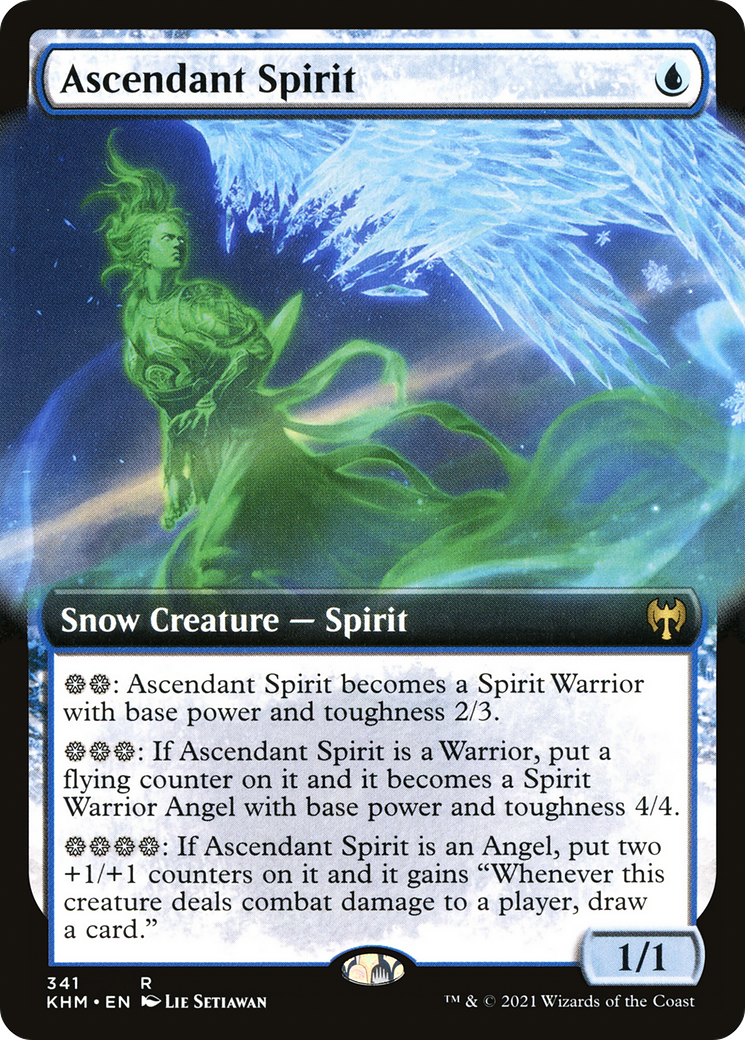 Ascendant Spirit (KHM-341) [Kaldheim] (Extended Art) MTG Single Wizards of the Coast