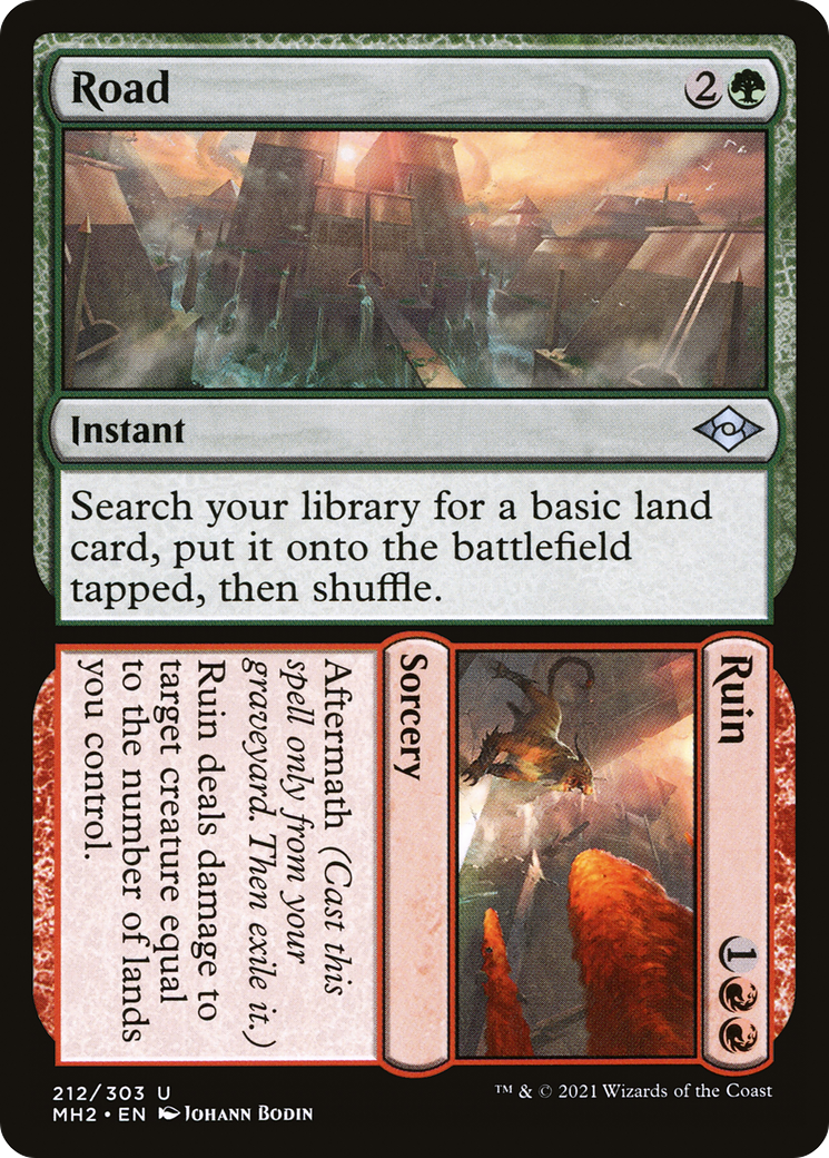 Road // Ruin (MH2-212) [Modern Horizons 2] Foil MTG Single Modern Horizons 2