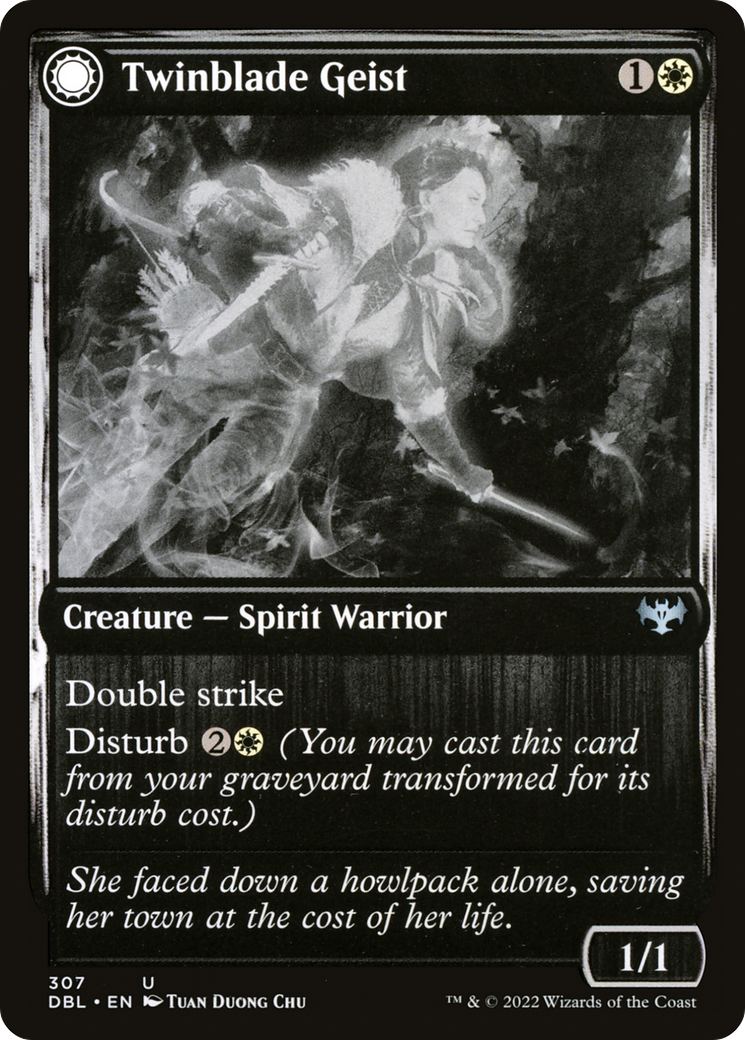 Twinblade Geist (DBL-307) [Innistrad: Double Feature] Foil MTG Single Wizards of the Coast