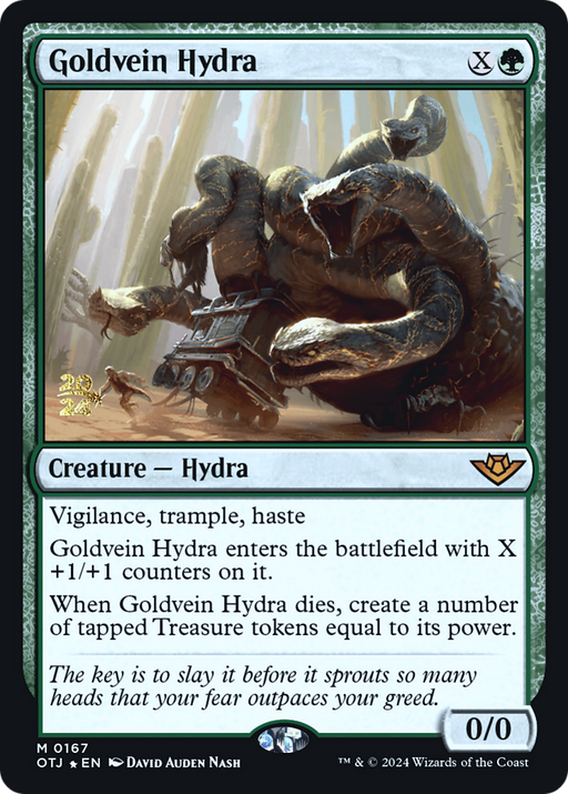 Goldvein Hydra (PRE-167) [Outlaws of Thunder Junction Promos] Foil MTG Single Wizards of the Coast