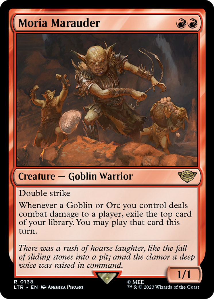 Moria Marauder (LTR-138) [The Lord of the Rings: Tales of Middle-earth] Foil MTG Single Wizards of the Coast