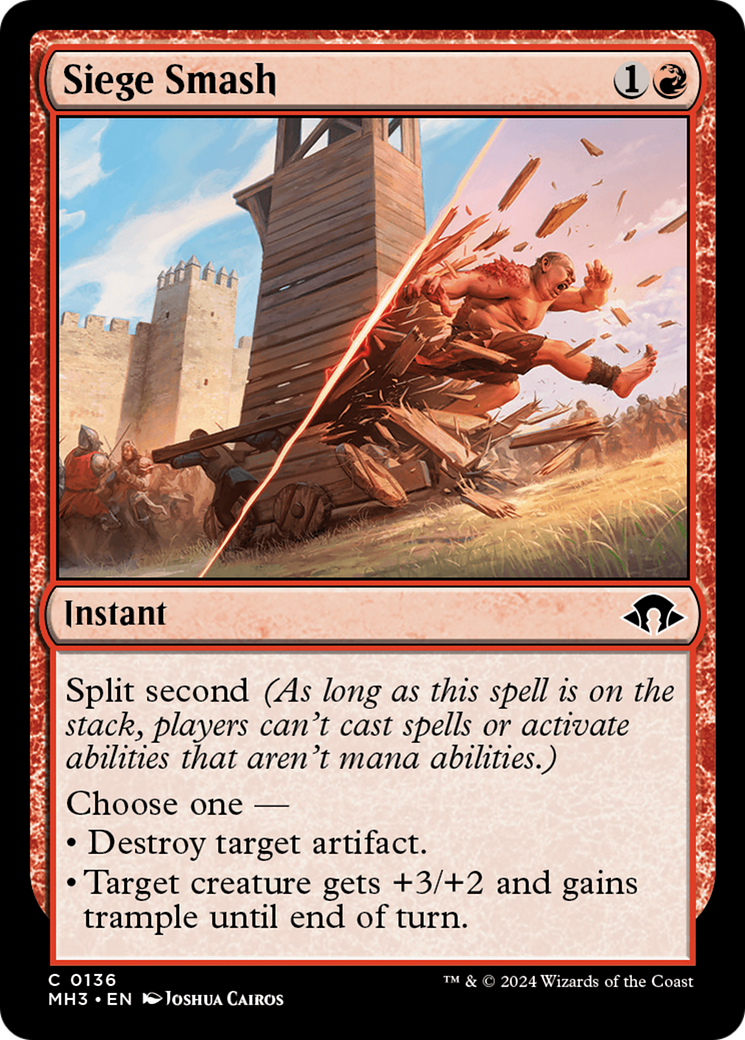 Siege Smash (MH3-136) [Modern Horizons 3] MTG Single Modern Horizons 3