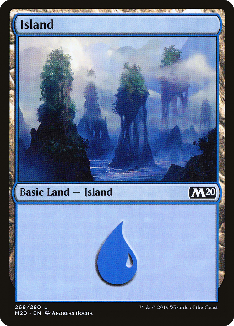 Island (M20-268) [Core Set 2020] Foil MTG Single Wizards of the Coast