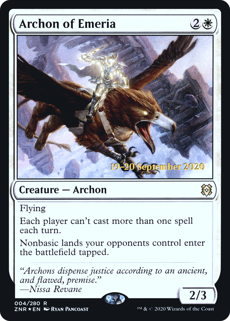 Archon of Emeria (PRE-004) [Zendikar Rising Promos] Foil MTG Single Wizards of the Coast