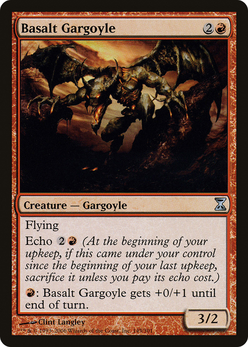 Basalt Gargoyle (TSP-145) [Time Spiral] Foil MTG Single Wizards of the Coast
