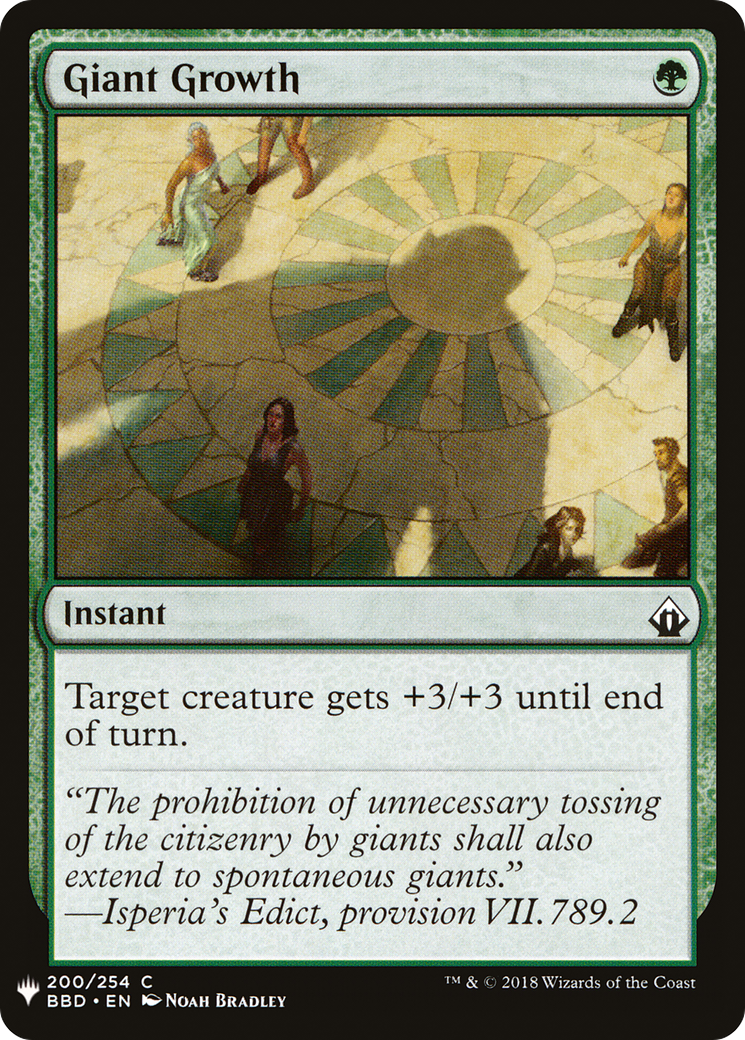 Giant Growth (LIST-BBD-200) [Mystery Booster] The List MTG Single Wizards of the Coast