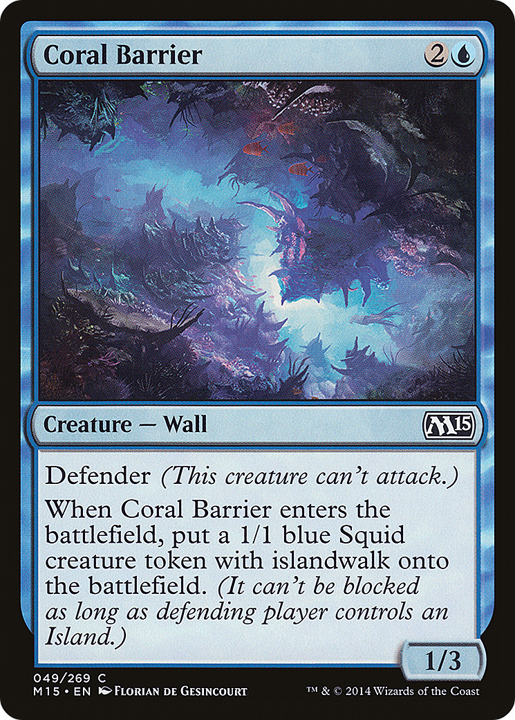 Coral Barrier (M15-049) [Magic 2015] Foil MTG Single Wizards of the Coast