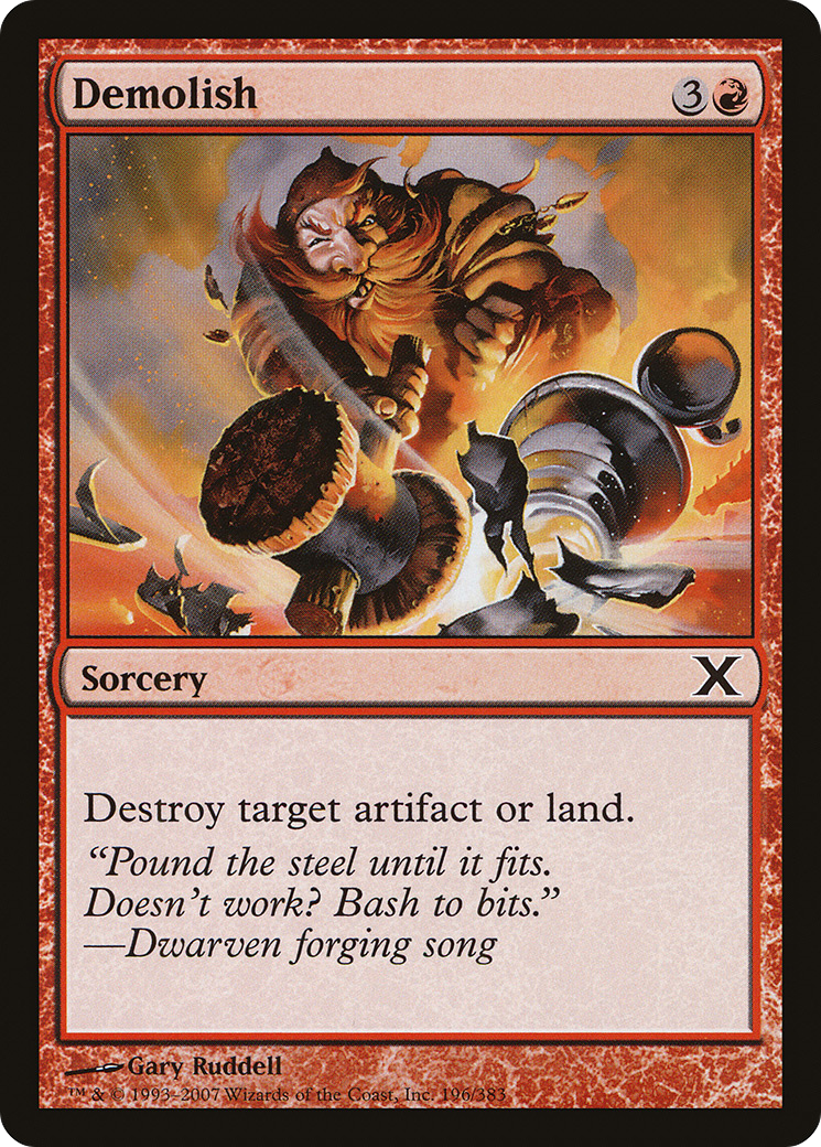 Demolish (10E-196) [Tenth Edition] Foil MTG Single Wizards of the Coast