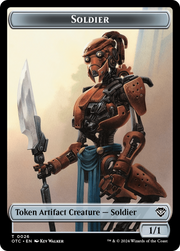 Drake // Soldier (0026) Double-Sided Token [Tokens] Outlaws of Thunder Junction Commander Tokens MTG Single Magic: The Gathering