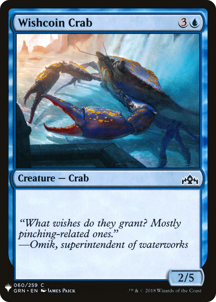 Wishcoin Crab (LIST-GRN-60) [Mystery Booster] The List MTG Single Wizards of the Coast