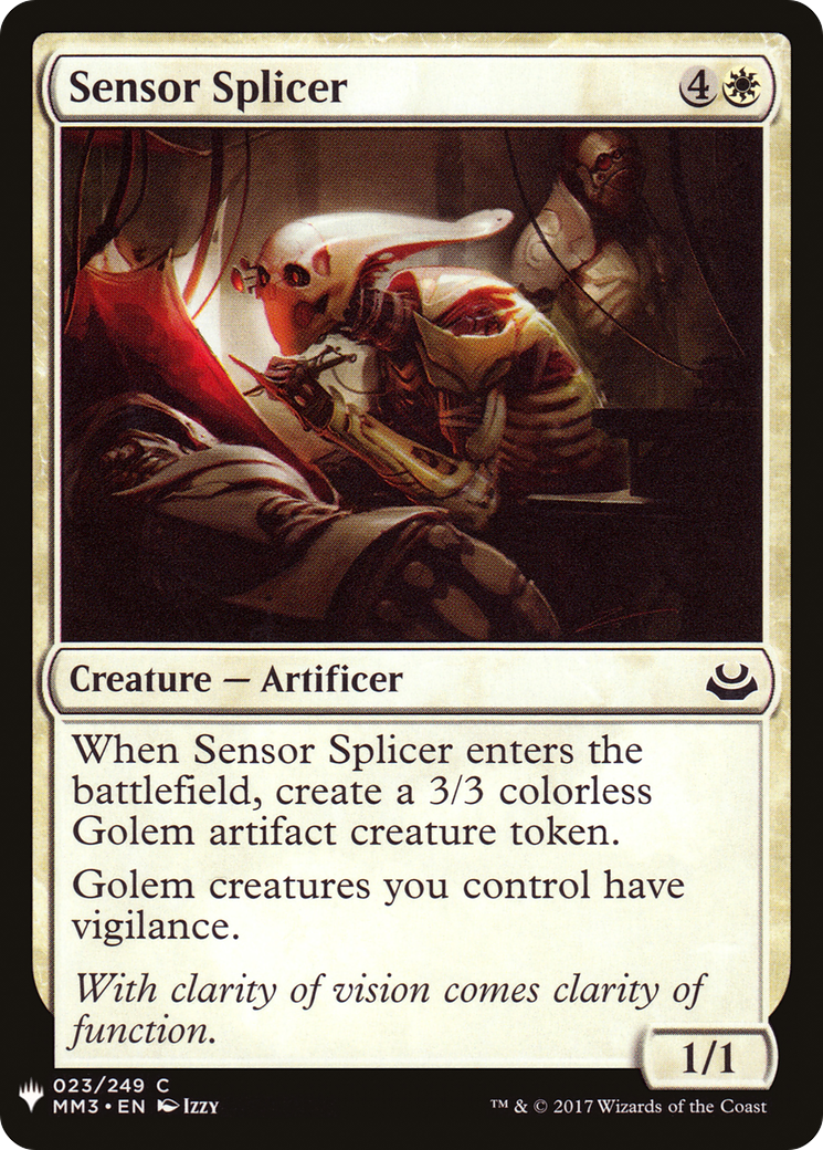 Sensor Splicer (LIST-MM3-23) [Mystery Booster] The List MTG Single Wizards of the Coast