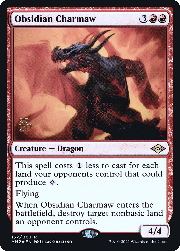 Obsidian Charmaw (PRE-137) [Modern Horizons 2 Promos] Foil MTG Single Wizards of the Coast