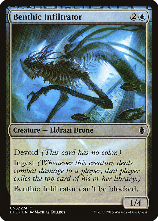 Benthic Infiltrator (BFZ-055) [Battle for Zendikar] MTG Single Wizards of the Coast