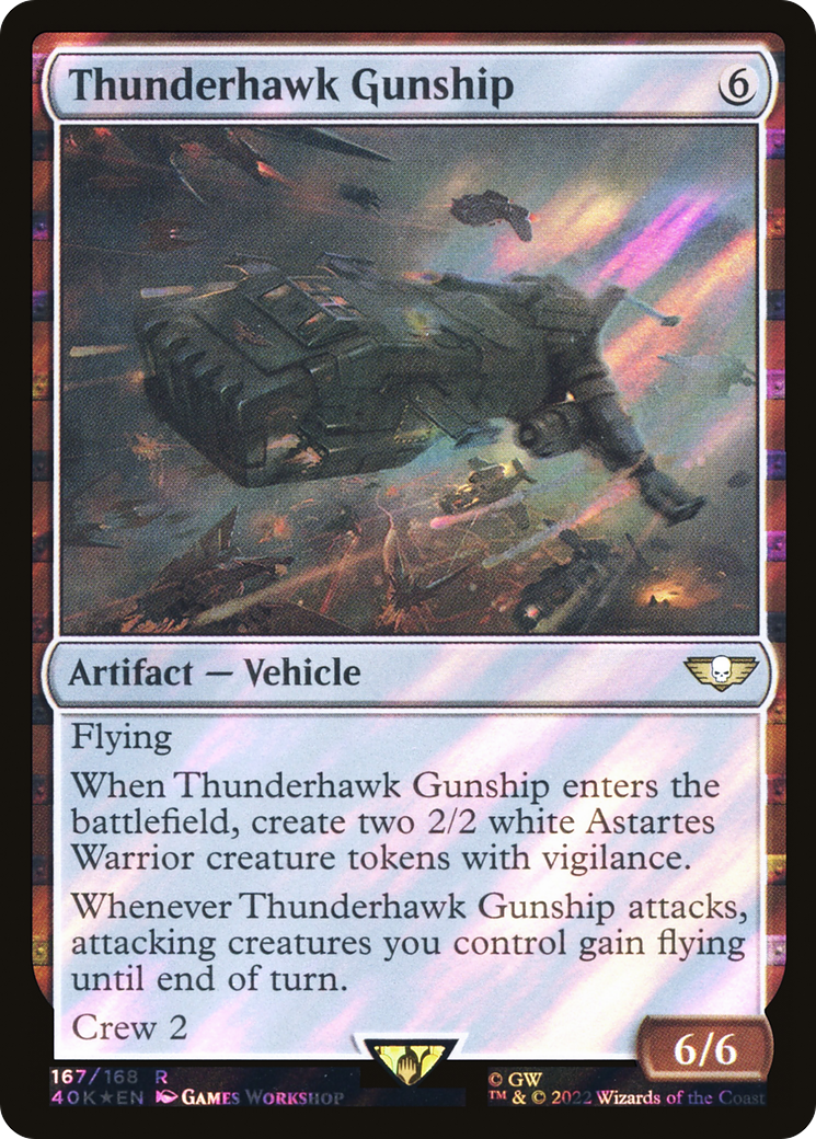 Thunderhawk Gunship (40K-167★) [Warhammer 40,000 Commander] Foil MTG Single Wizards of the Coast