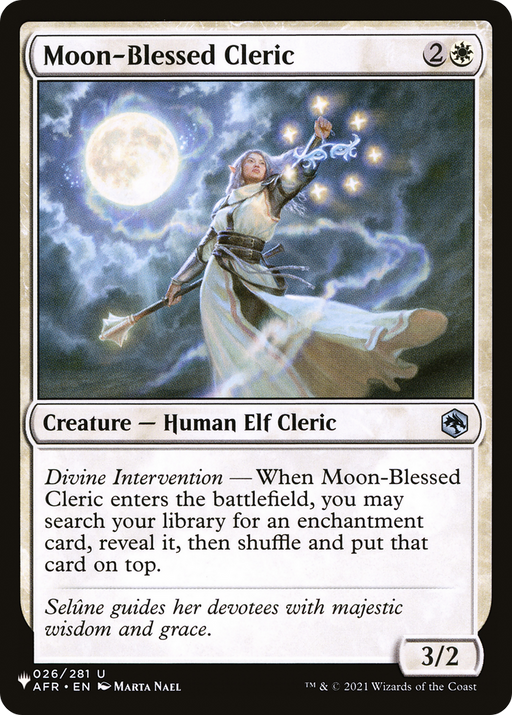 Moon-Blessed Cleric (LIST-AFR-26) [Mystery Booster] The List MTG Single Wizards of the Coast