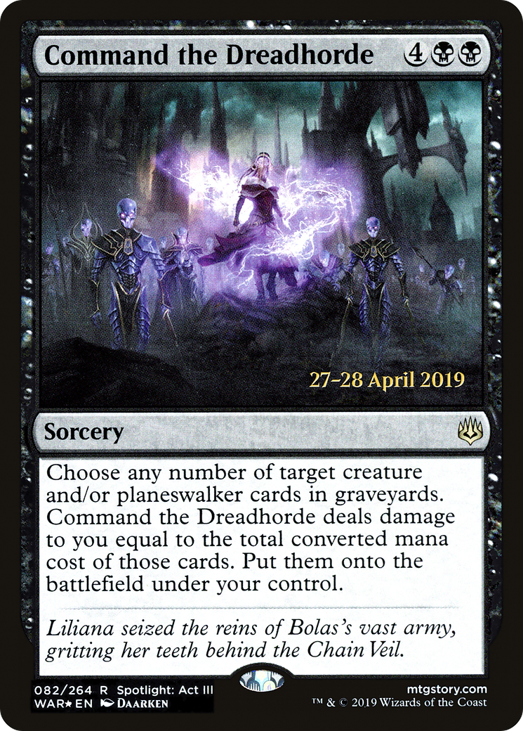 Command the Dreadhorde (PRE-082) [War of the Spark Promos] Foil MTG Single Wizards of the Coast
