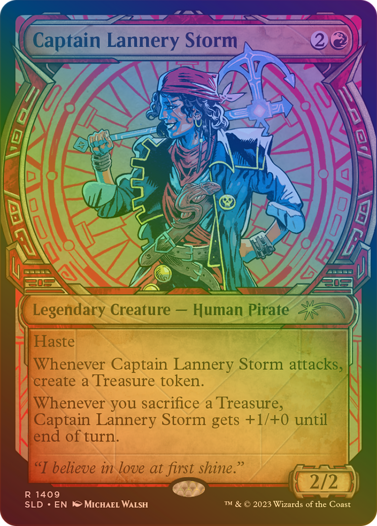 Captain Lannery Storm (Rainbow Foil) (SLD-1409) [Secret Lair] Drop (Showcase) Foil MTG Single Wizards of the Coast