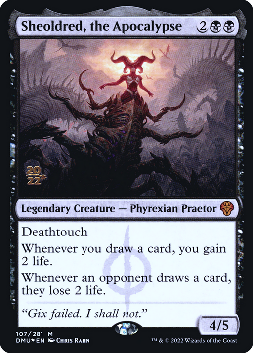 Sheoldred, the Apocalypse (PRE-107) [Dominaria United Promos] Foil MTG Single Wizards of the Coast