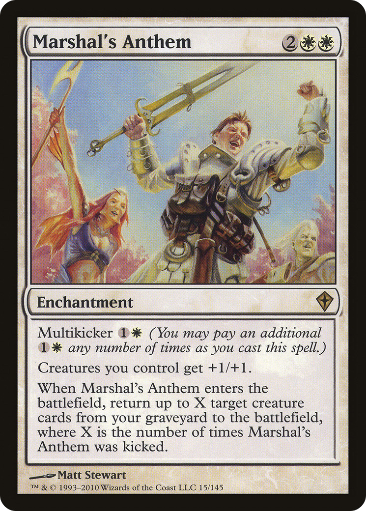 Marshal's Anthem (WWK-015) [Worldwake] MTG Single Wizards of the Coast