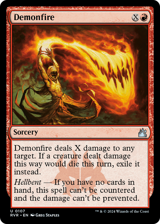 Demonfire (RVR-107) [Ravnica Remastered] MTG Single Wizards of the Coast