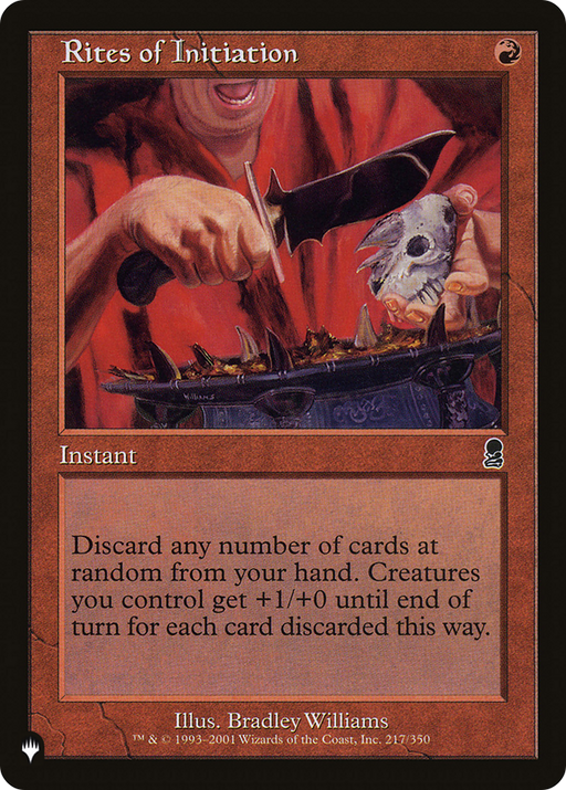 Rites of Initiation (LIST-217/350) [Mystery Booster] The List MTG Single Wizards of the Coast