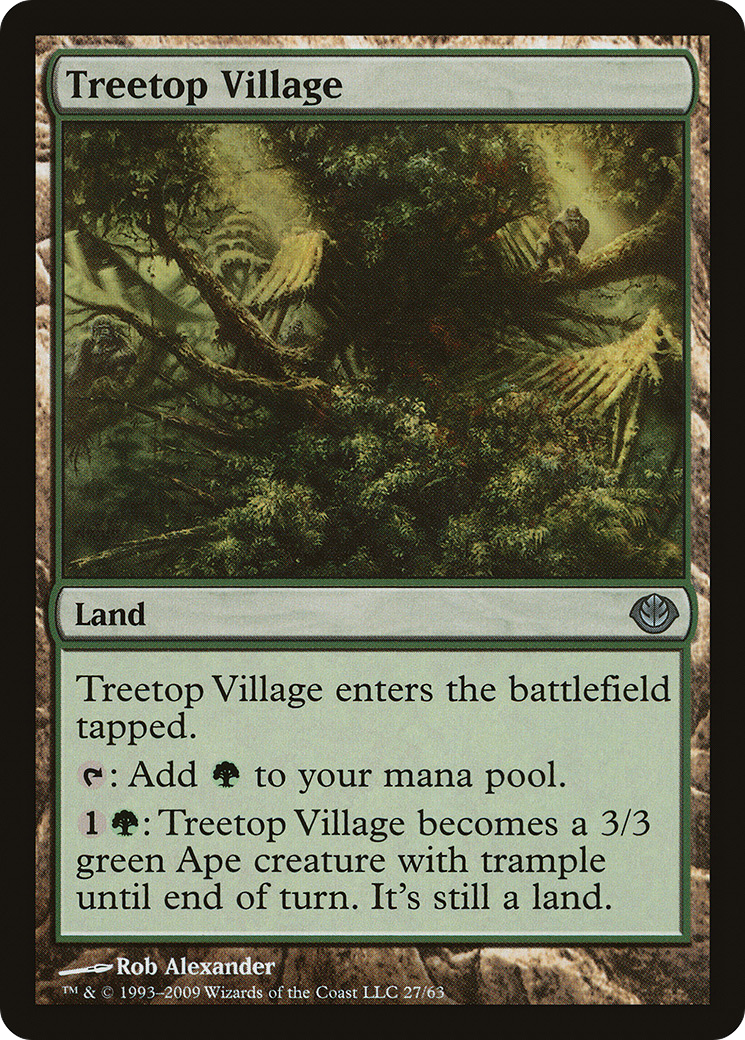 Treetop Village (DDD-027) [Misc] Duel Decks: Garruk vs. Liliana MTG Single Wizards of the Coast