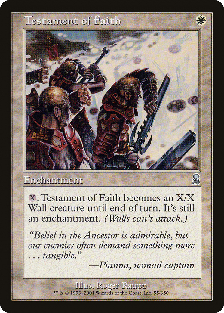 Testament of Faith (ODY-055) [Odyssey] MTG Single Wizards of the Coast