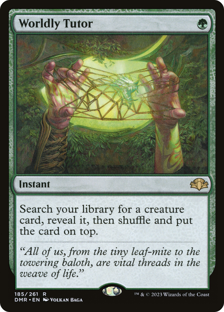 Worldly Tutor (DMR-185) [Dominaria Remastered] Foil MTG Single Wizards of the Coast