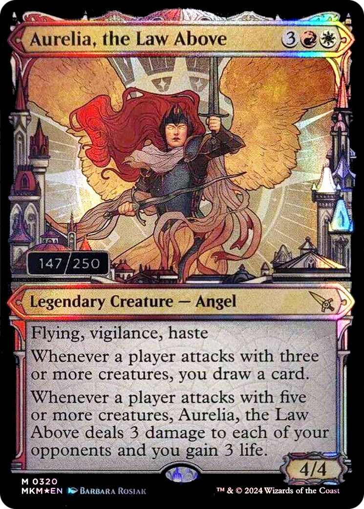 Aurelia, the Law Above (Serial Numbered) (MKM-317) [Murders at Karlov Manor] (Showcase) Foil MTG Single Wizards of the Coast