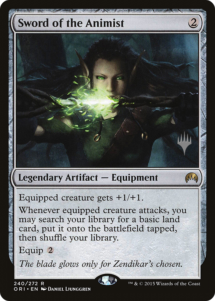 Sword of the Animist (PPTHB-240) [Magic Origins Promos] MTG Single Wizards of the Coast