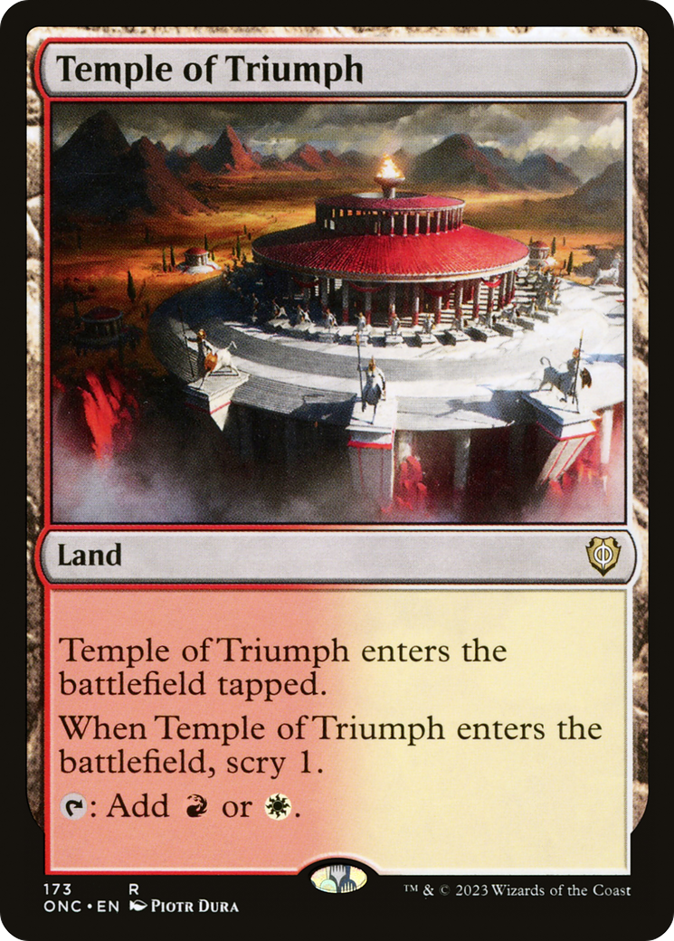 Temple of Triumph (ONC-173) [Phyrexia: All Will Be One Commander] MTG Single Wizards of the Coast