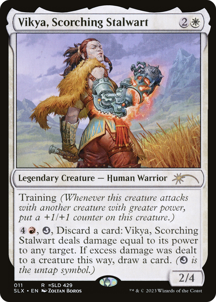 Vikya, Scorching Stalwart (SLX-011) [Secret Lair] Universes Within MTG Single Wizards of the Coast