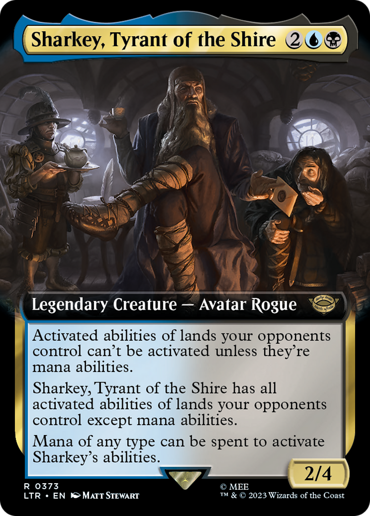 Sharkey, Tyrant of the Shire (LTR-373) [The Lord of the Rings: Tales of Middle-earth] (Extended Art) MTG Single Wizards of the Coast