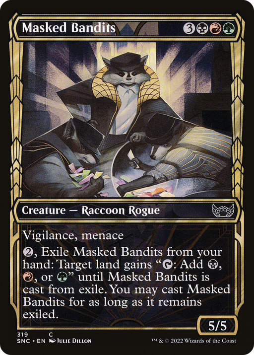 Masked Bandits (SNC-319) [Streets of New Capenna] (Showcase) MTG Single Wizards of the Coast