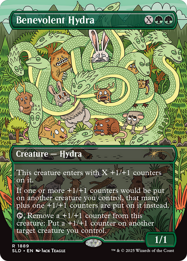 Benevolent Hydra (Rainbow Foil) (SLD-1889) [Secret Lair] Drop (Borderless) Foil MTG Single Wizards of the Coast