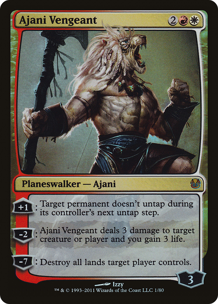 Ajani Vengeant (DDH-001) [Misc] Duel Decks: Ajani vs. Nicol Bolas Foil MTG Single Wizards of the Coast