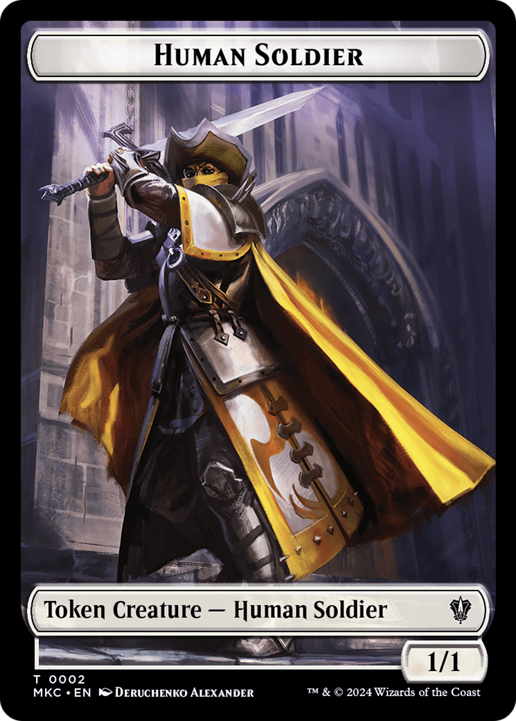 Human Soldier (TMKC-002) [Tokens] Murders at Karlov Manor Commander Tokens Foil MTG Single Wizards of the Coast