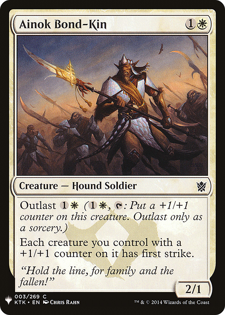 Ainok Bond-Kin (LIST-KTK-3) [Mystery Booster] The List MTG Single Wizards of the Coast
